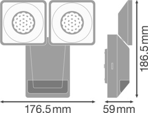 Ledvance LED-Strahler mit Sensor 4000K, weiß EPROSPOTS16840IP55WT