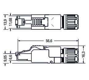 WAGO GmbH & Co. KG PROFINET-Stecker RJ-45 Cat. 6A 750-978/000-013