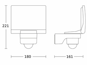 Steinel Sensor-LED-Strahler 3000 K XLED PRO 240 S WS
