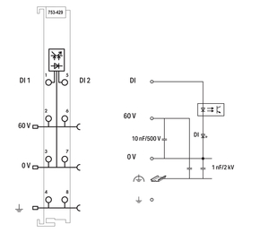 WAGO GmbH & Co. KG 2-Kanal-Digitaleingang DC 60 V,3 ms 753-429