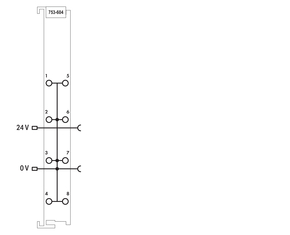WAGO GmbH & Co. KG Potentialvervielfältigung. 8-fach 0 V,lichtgrau 753-604