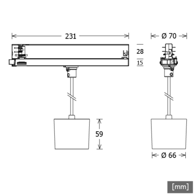 LTS Licht&Leuchten LED-Pendelleuchte 930, DALI, weiß ORYOP101.930.45CASws