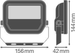 Ledvance LED-Fluter 6500K schwarz FLPFM20W6500KSYM100B