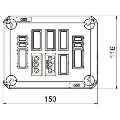OBO Bettermann Vertr Steckbarer Deckel für Abzweigkasten, b D01 2x3p WD(1+1)