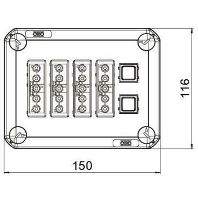 OBO Bettermann Vertr Steckbarer Deckel für Abzweigkasten, b D02 4x5p DALI WD
