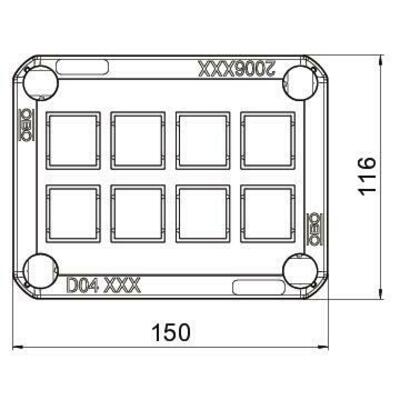 OBO Bettermann Vertr Steckbarer Deckel für Abzweigkasten, u D04 L