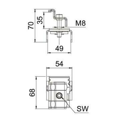 OBO Bettermann Vertr Endklemme für Freiflächens ystem 65x70x54 Edels KLE 30 A2