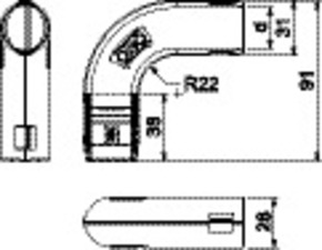 OBO Bettermann Vertr Quick-Pipe-Bogen 90 Grad 3000 BMS M25 LGR