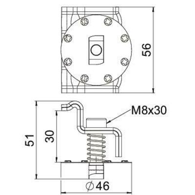 OBO Bettermann Vertr Endklemme mit Feder für PV-Montagesystem KLE F 30 A2
