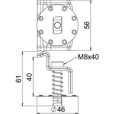 OBO Bettermann Vertr Endklemme mit Feder für PV-Montagesystem KLE F 40 A2