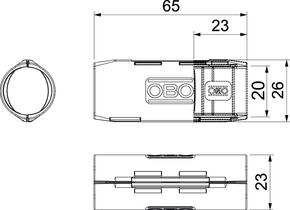 OBO Bettermann Vertr Quick-Pipe-Verbind.-muffe 3000 MMS M20 RW