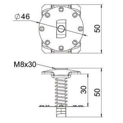 OBO Bettermann Vertr Zwischenklemme mit Feder für PV-Montagesystem KLZ F 30 A2