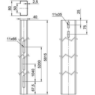 OBO Bettermann Vertr Trägerprofil f. Freiflächensystem TP 1030 FT