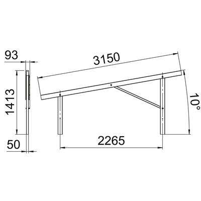 OBO Bettermann Vertr Vormontierter Träger für Freiflächensyste VT 10M FT