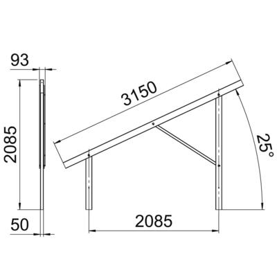 OBO Bettermann Vertr Vormontierter Träger für Freiflächensyste VT 25M FT