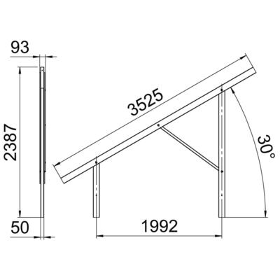 OBO Bettermann Vertr Vormontierter Träger für Freiflächensyste VT 30L FT