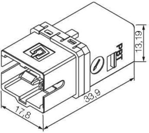 Weidmüller Buchseneinsatz LWL SC Multi Mode IE-BI-SCRJ2SC-MM-C