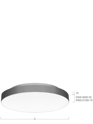 Lightnet LED-Anbauleuchte 3000K, d/i BX1OSE-830M-D400