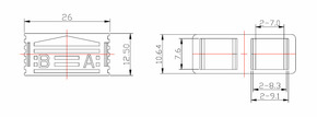 EFB-Elektronik Universal Clip für SC-D, blau 53205.31