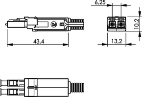 Telegärtner STX LC-D Steckereinsatz SM 100021188