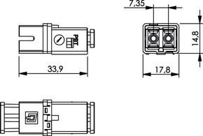 Telegärtner STX SC-RJ/2SC Kupplung SM 100021201