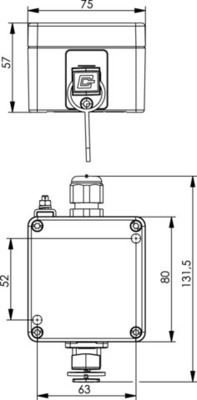Telegärtner STX V4 Einfachanschlußdose AP, IP67 100022780
