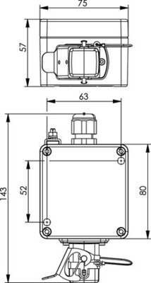 Telegärtner STX V5 Einfachanschlußdose AP, IP67 100022782