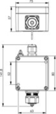 Telegärtner STX V1 Einfachanschlußdose AP, IP67 100022784