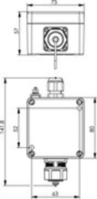 Telegärtner STX V1 Einfachanschlußdose AP, IP67 100022784