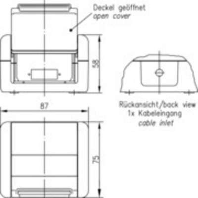 Telegärtner Anschlussdose IP44 AP für 1xSC-D Kupplung 100022787
