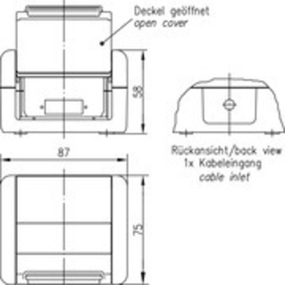 Telegärtner Anschlussdose IP44 AP für 1xSC-D Kupplung 100022787