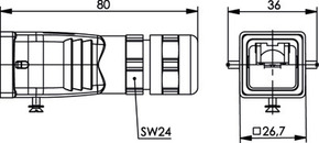Telegärtner STX V5 Steckergehäuse Metall 100022897