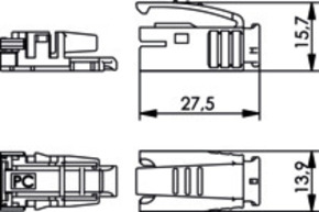 Telegärtner STX Knickschutztülle weiß 100022899