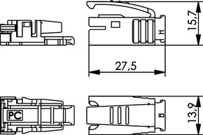 Telegärtner STX Knickschutztülle weiß 100022899