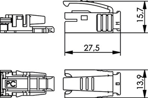 Telegärtner STX Knickschutztülle weiß 100022899