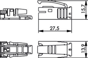 Telegärtner STX Knickschutztülle gr 100022900