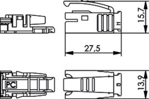 Telegärtner STX Knickschutztülle schwarz 100022905