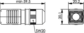 Telegärtner STX V4 Steckergehäuse 100022908
