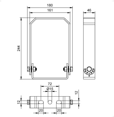 Philips Lighting Montagebügel BY121Z G5 BR L200