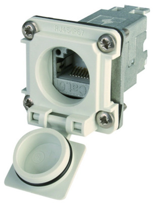 Telegärtner Einbauflansch IP67 m.AMJ-Kupplung Cat.6 100022954