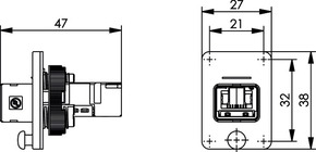 Telegärtner STX V4 Flanschset RJ45 Kupplung Cat.6 100007419