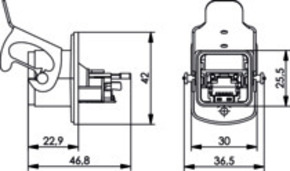 Telegärtner STX V5 Flanschset RJ45 Jack Cat.6 M 100007420