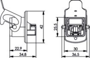 Telegärtner STX V5 Flanschset RJ45 Coupler Cat.6 M 100007421