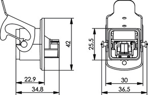 Telegärtner STX V5 Flanschset RJ45 Coupler Cat.6 M 100007421