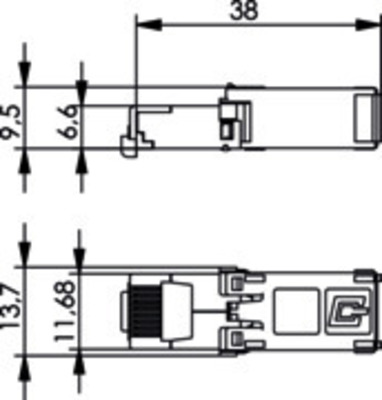 Telegärtner STX RJ45 Steckereinsatz AWG24-27 Cat.6 100007452