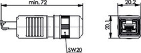 Telegärtner STX V4 RJ45-Steckerset AWG24-27 Cat.6 100007463