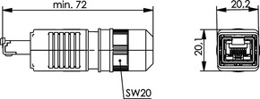 Telegärtner STX V4 RJ45-Steckerset AWG24-27 Cat.6 100007463
