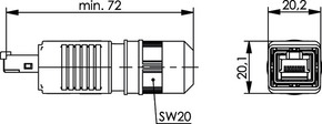 Telegärtner STX V4 RJ45-Steckerset AWG22-26 Cat.6 100007466