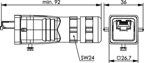Telegärtner STX V5 RJ45-Steckerset AWG24-27 Cat.6 M 100007467