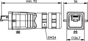 Telegärtner STX V5 RJ45-Steckerset AWG22-26 Cat.6 M 100007468